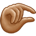 🤏🏽 pinching hand: medium skin tone display on Samsung